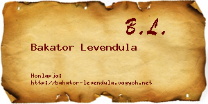 Bakator Levendula névjegykártya